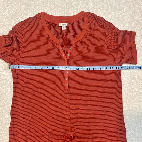 Sundance Orange Jersey Knit Easy Wear Button Front Casual Dress Women's Medium - Picture 7 of 15